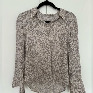 Retro print button up shirt